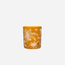 Chinoiserie Monkey Double Old Fashioned Tumbler Amber - Set of 2