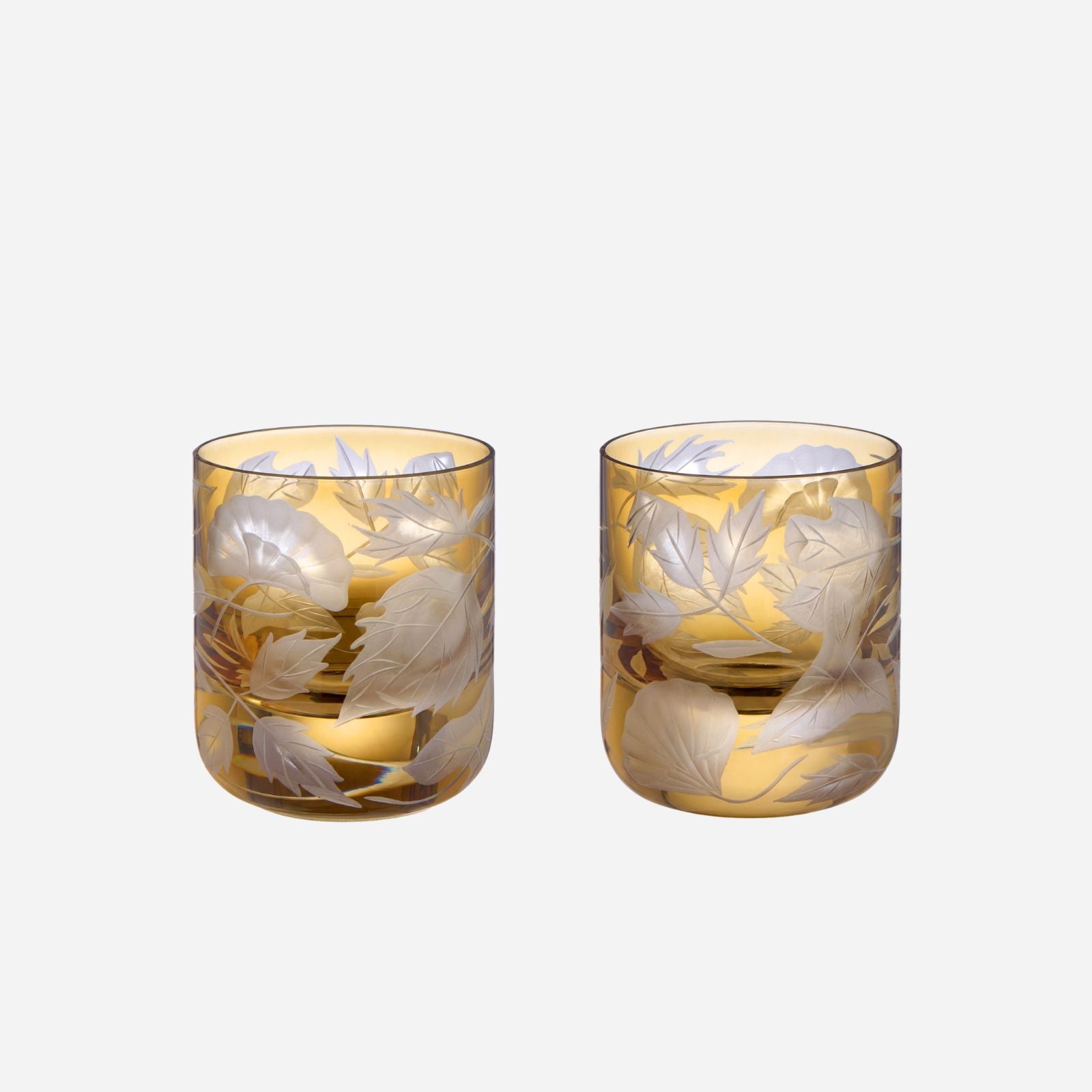Foliage Votive Taupe - Set of 2