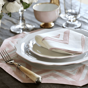 Belvedere Soft Pink Rim Dessert Plate