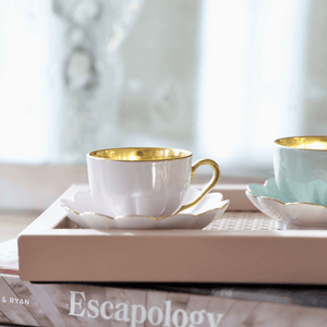 Melon Espresso Cup & Saucer Blush