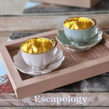 Load image into Gallery viewer, Melon Espresso Cup &amp; Saucer Celadon

