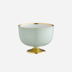 Schubert Gold Footed Celadon Dessert Bowl