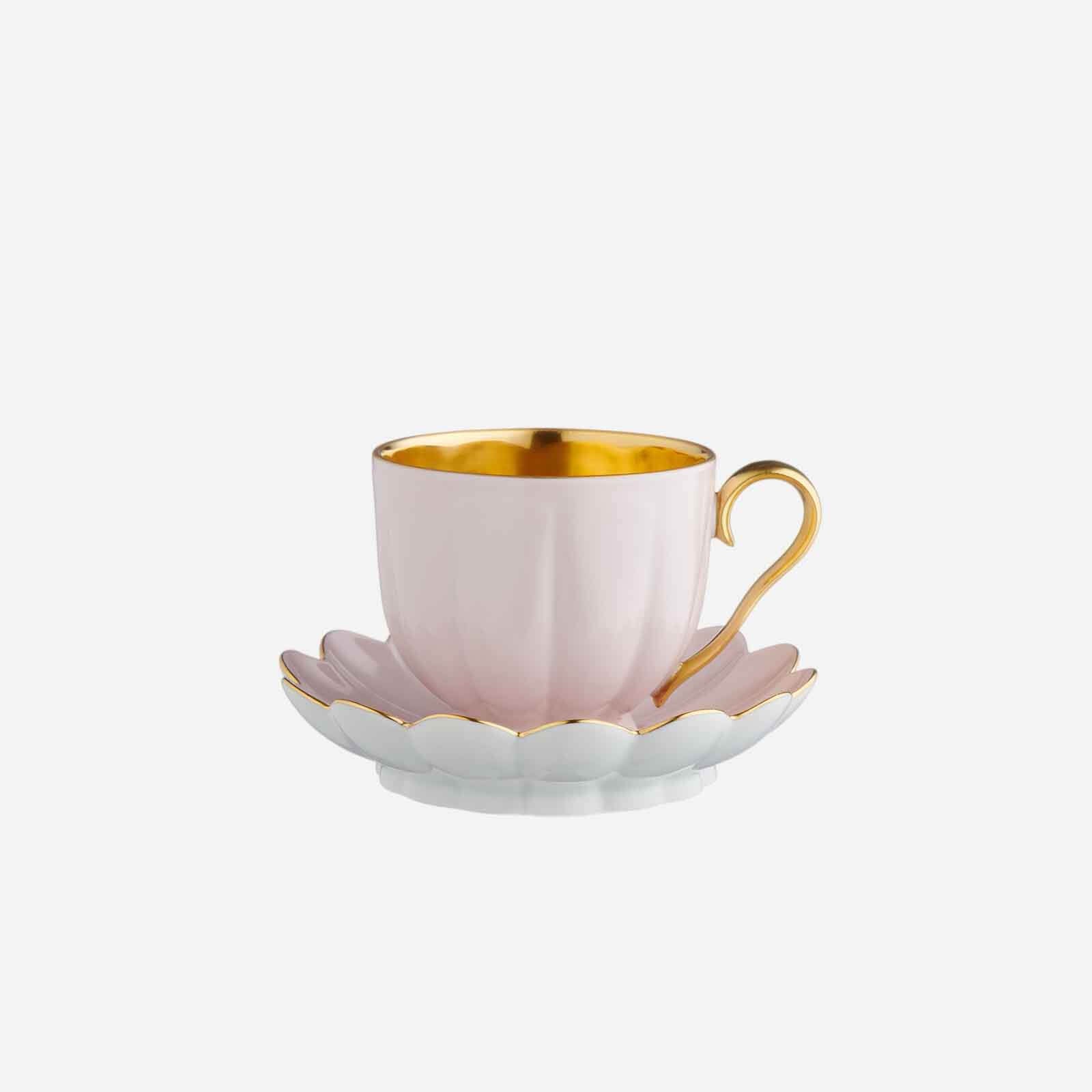 Melon Teacup & Saucer Blush
