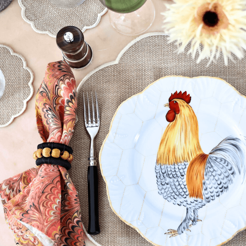 Berry Napkin Ring Ochre - Set of 4