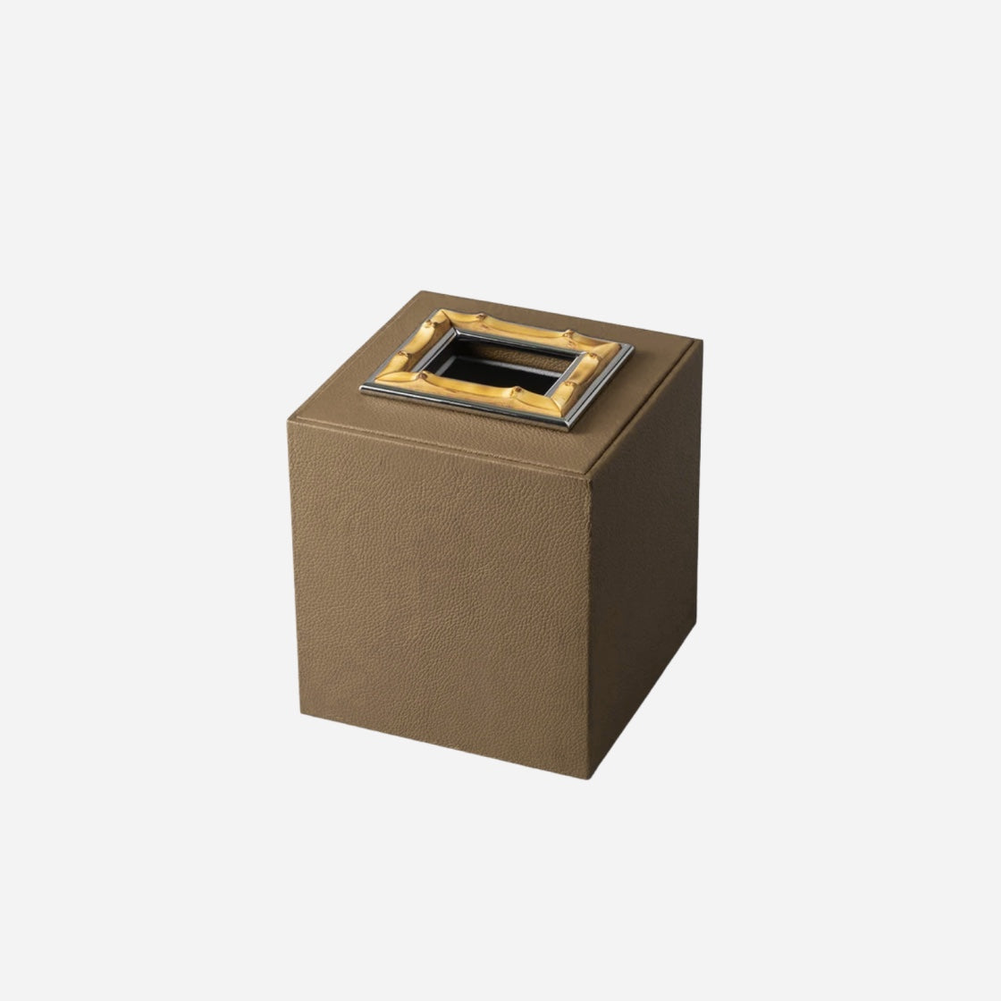 Bamboo Root Tissue Box Taupe