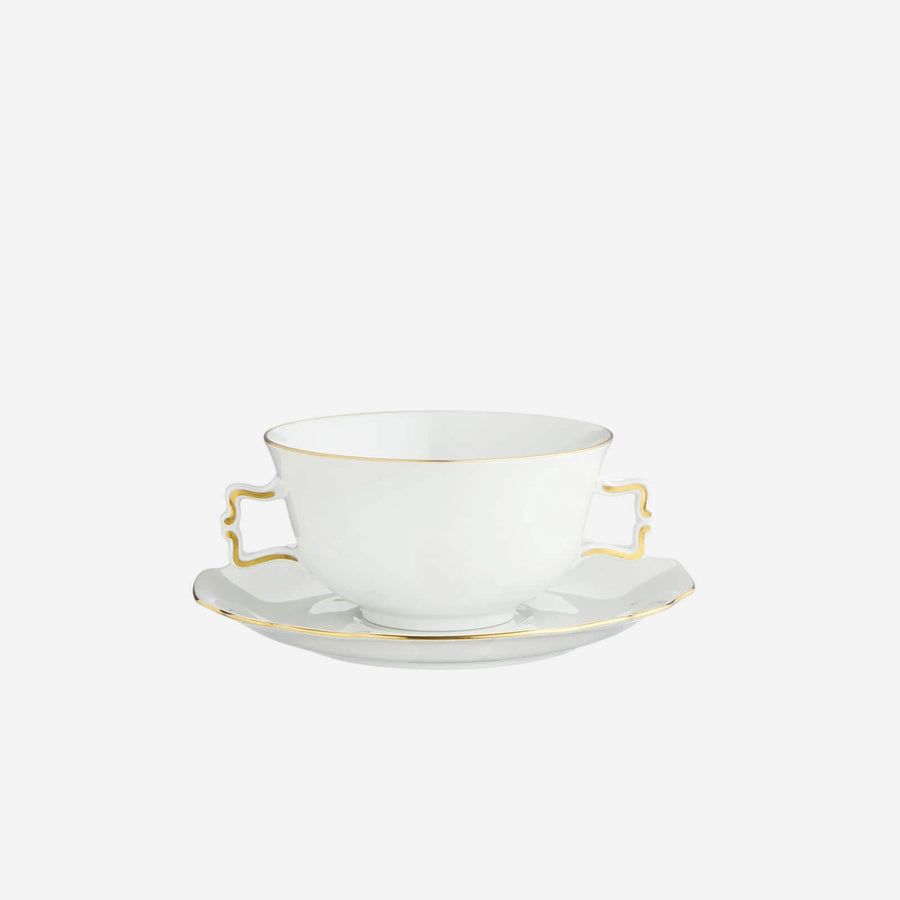 Augarten Wien 1718 Belvedere Bouillon Cup & Saucer