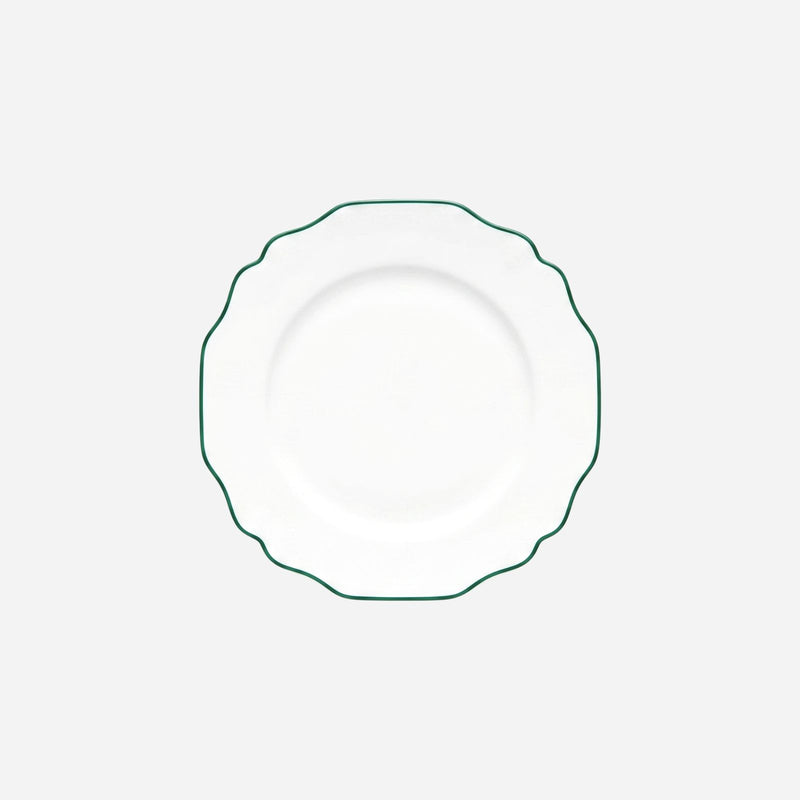 Belvedere Forest Green Rim Dinner Plate