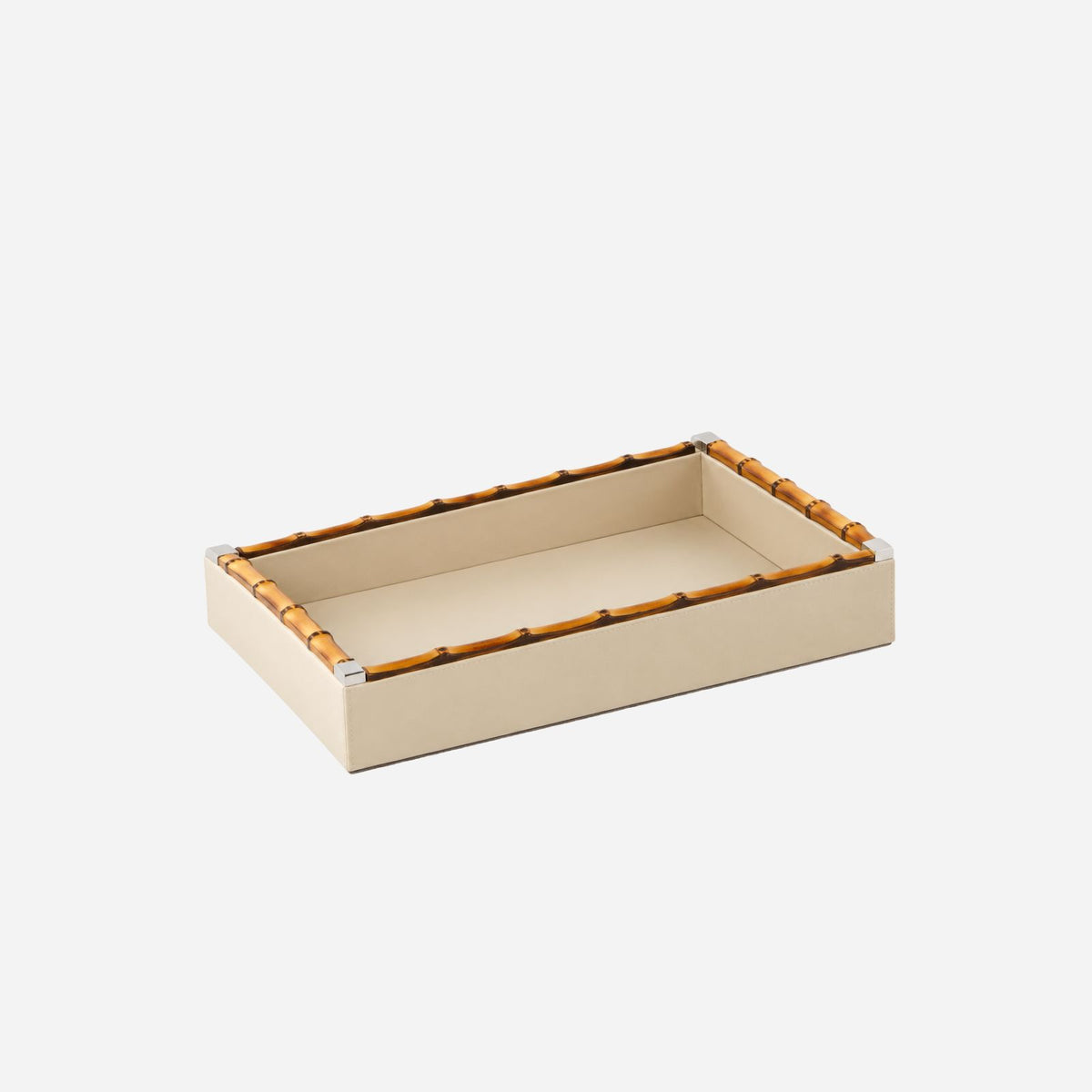 Bice Nabuk Leather Valet Tray Ivory