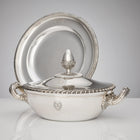 An Antique Pair of 19th Century French Silver Tureens with Dishes by Odiot à Paris