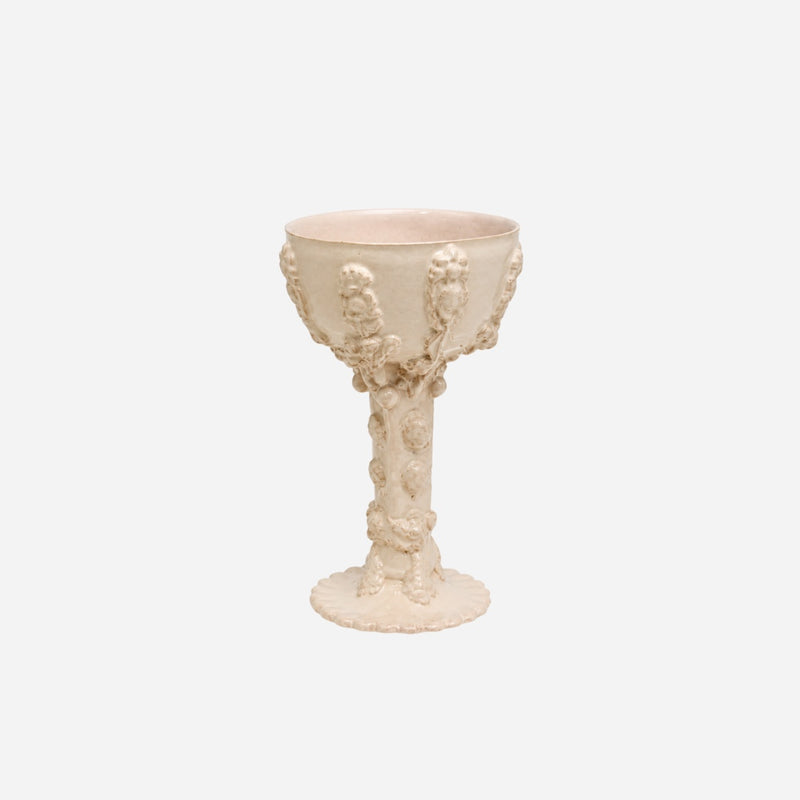Ceramic Relief Footed Bowl