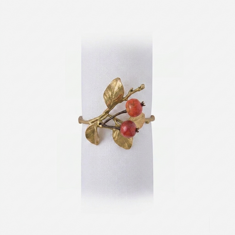 Crab Apple Napkin Ring - Set of 4