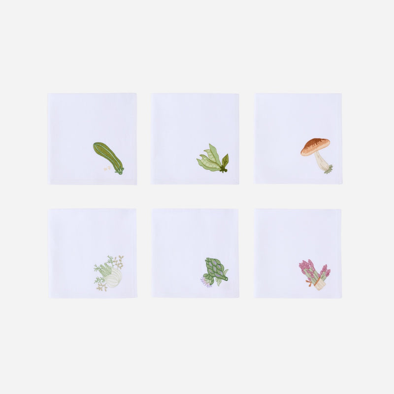 Natura Vegetable Dinner Napkin - Set of 6