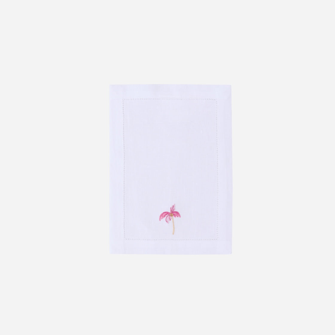 Pink Palm Cocktail Napkin - Set of 6