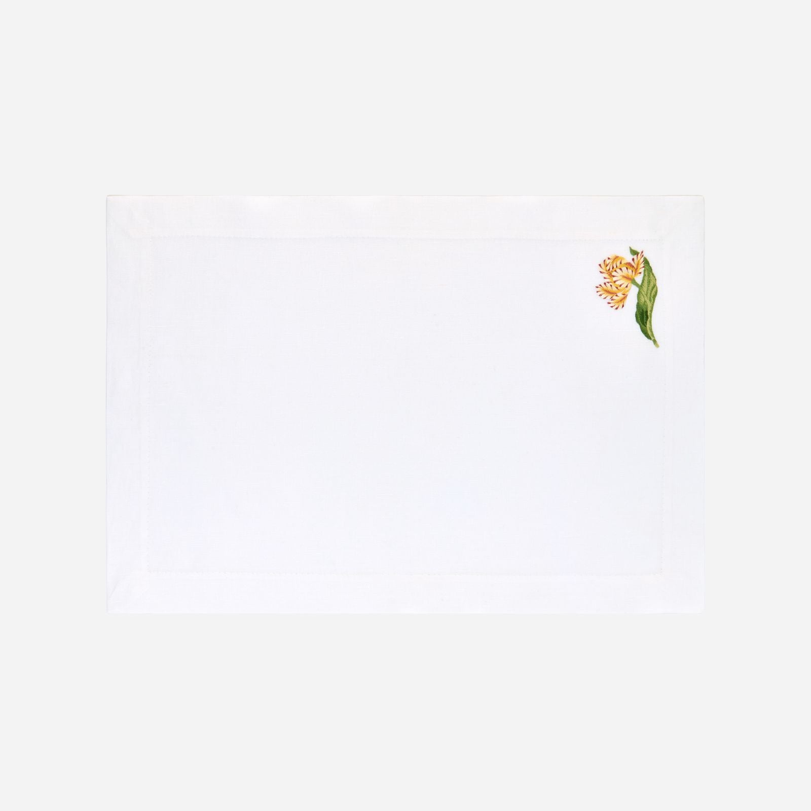 Old Master Tulips Embroidered Placemat - Set of 4