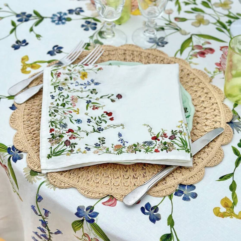 Botanical Wildflower Linen Napkin