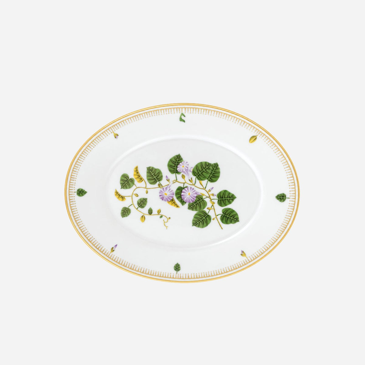 Botanicals Small Oval Serving Platter Passiflora