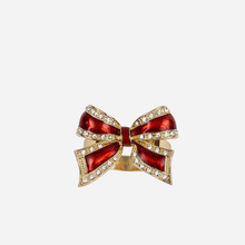 Load image into Gallery viewer, Bow Napkin Ring Ruby - Set of 4
