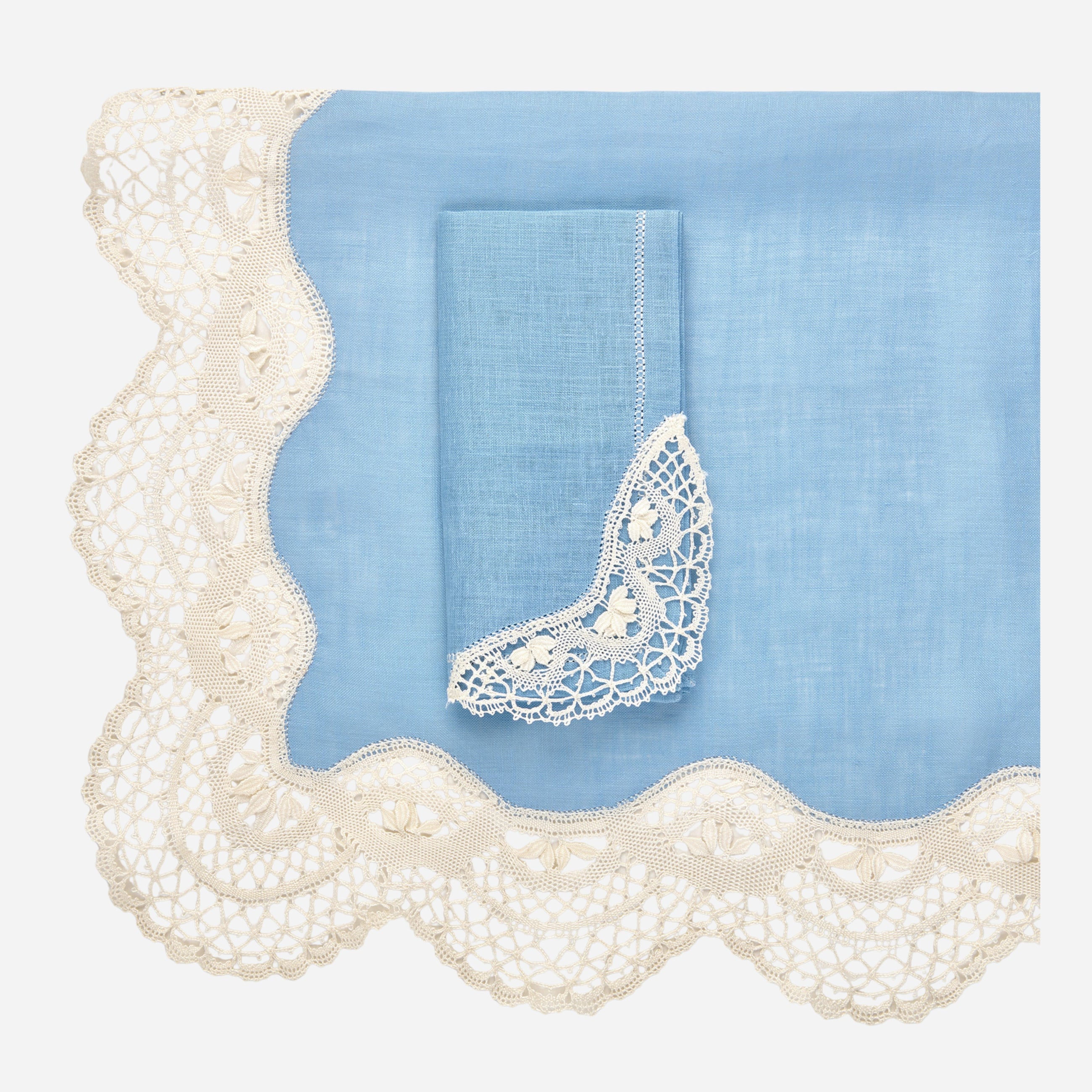 Camariñas Blue Tablecloth & Napkin Set