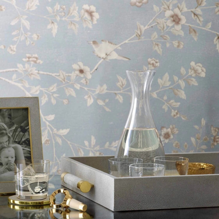 Aerin Classic Shagreen Serving Tray Dove