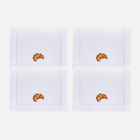 Croissant Cocktail Napkin - Set of 4