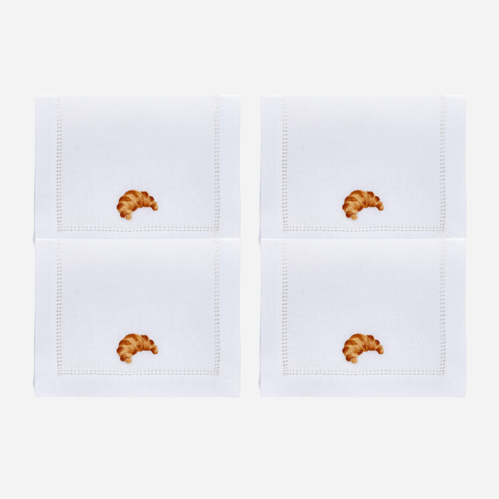 Croissant Cocktail Napkin - Set of 4