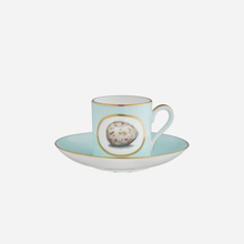 Load image into Gallery viewer, Egg &amp; Feather Espresso Cup &amp; Saucer
