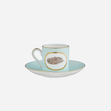 Load image into Gallery viewer, Egg &amp; Feather Espresso Cup &amp; Saucer
