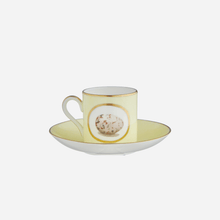 Load image into Gallery viewer, Egg &amp; Feather Espresso Cup &amp; Saucer
