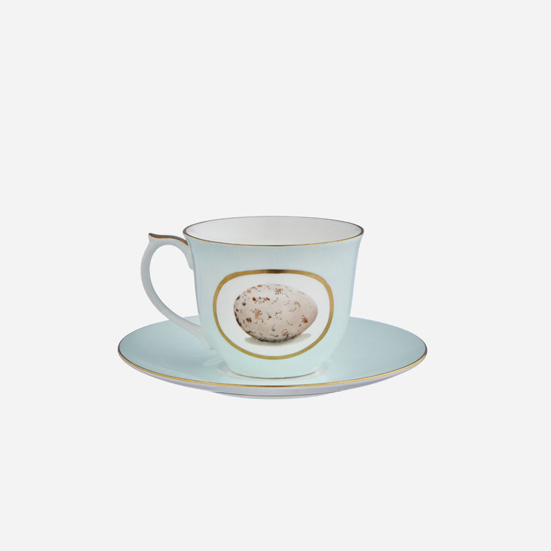 Egg & Feather Breakfast Cup & Saucer