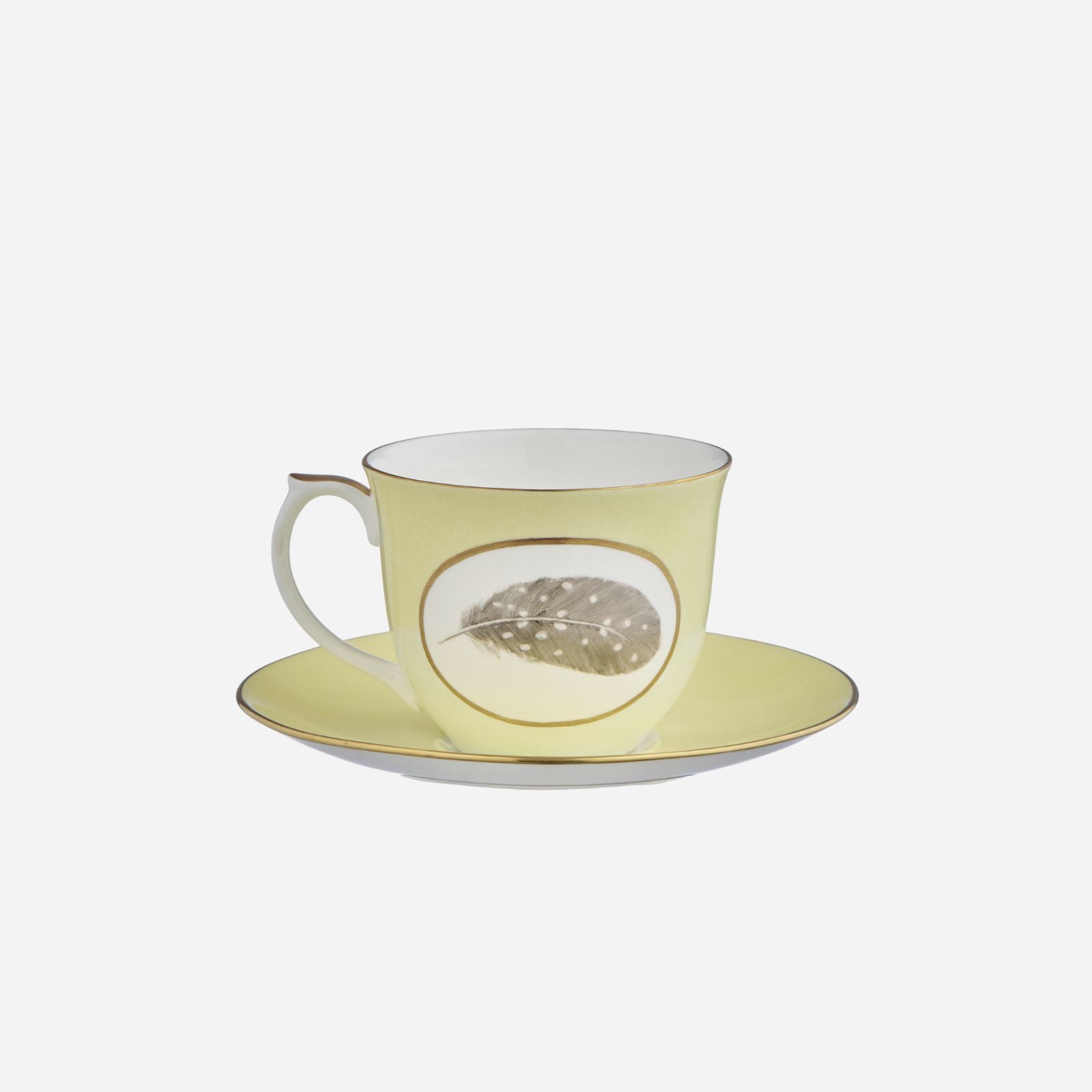 Egg & Feather Breakfast Cup & Saucer