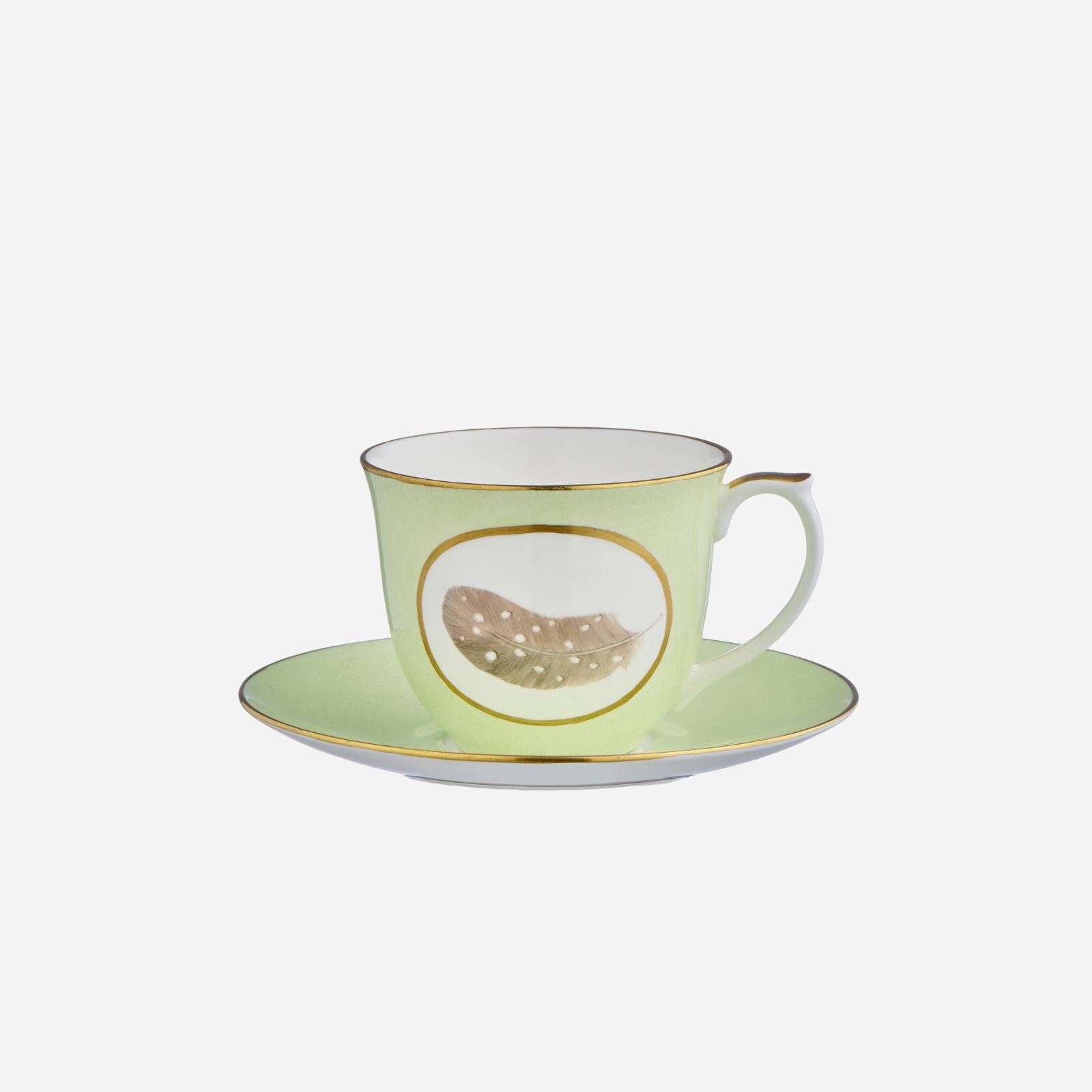 Egg & Feather Breakfast Cup & Saucer