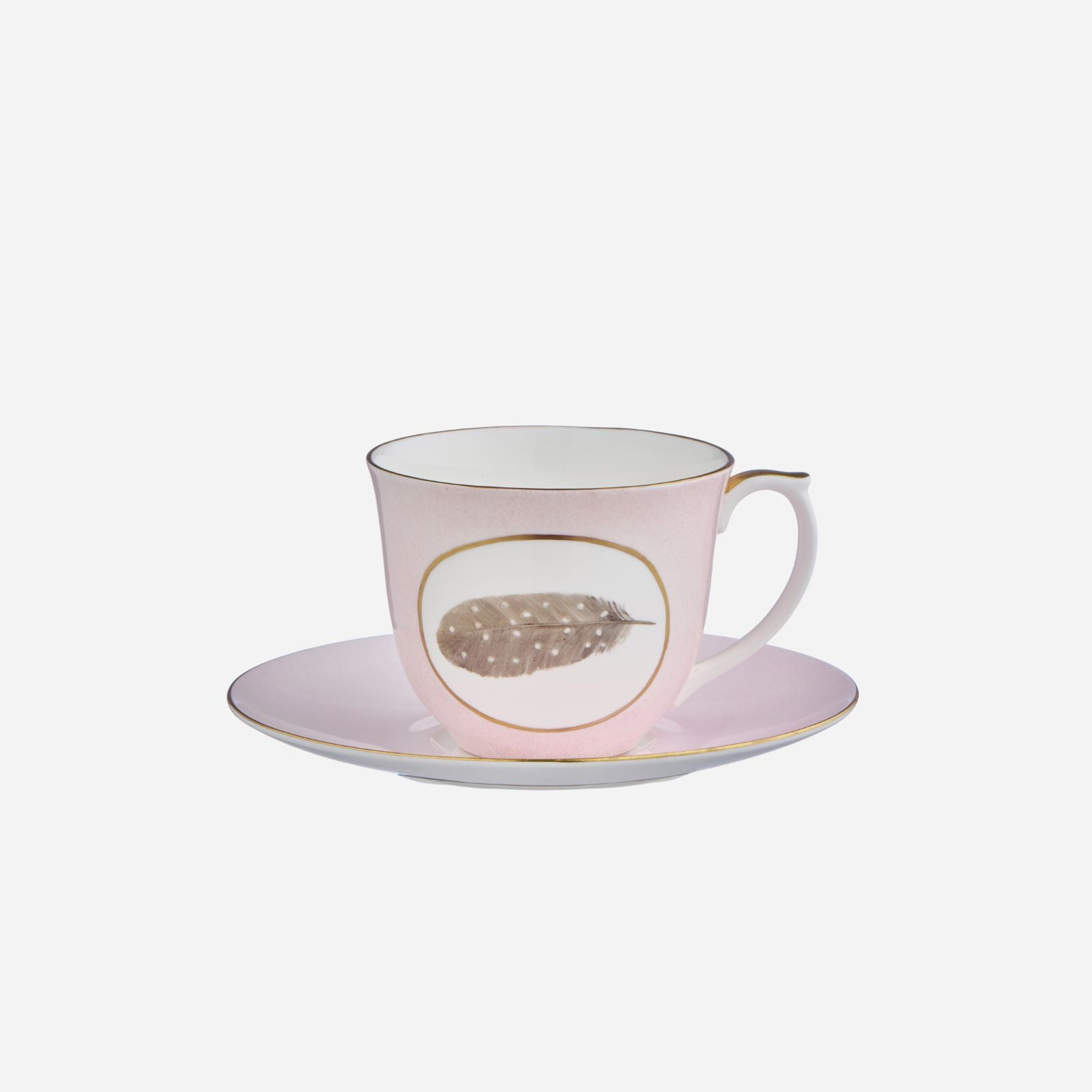 Egg & Feather Breakfast Cup & Saucer