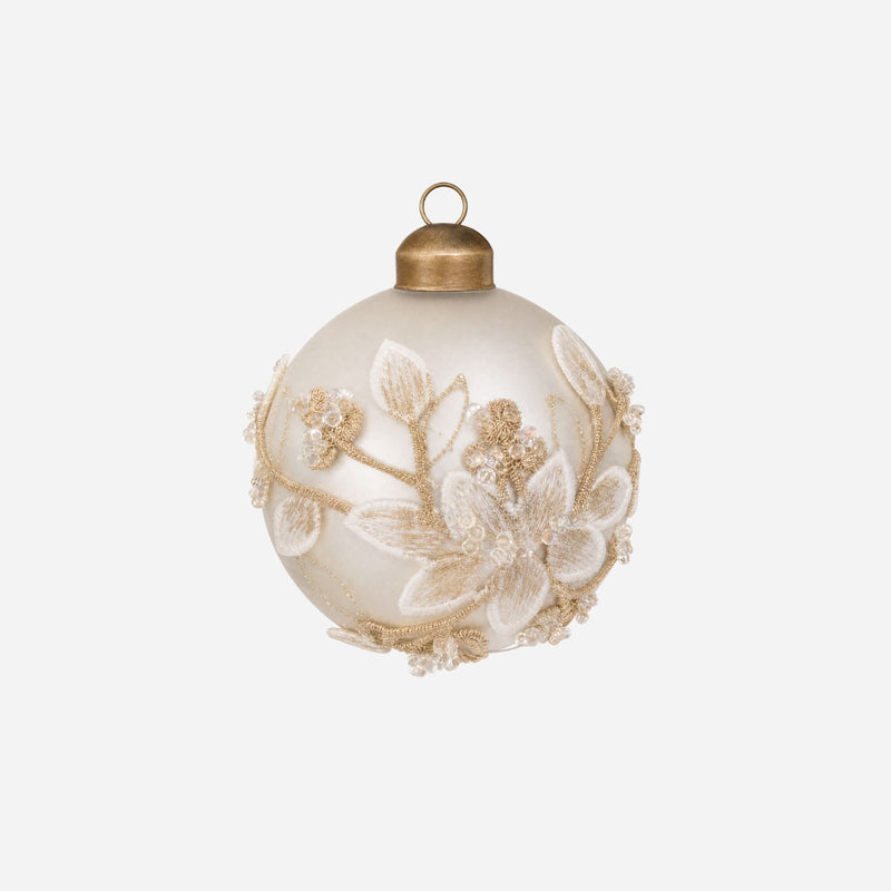 Embroidered Flower Bauble