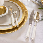 Arts Déco Coupole White Silver-Plated Cutlery - Set of 4