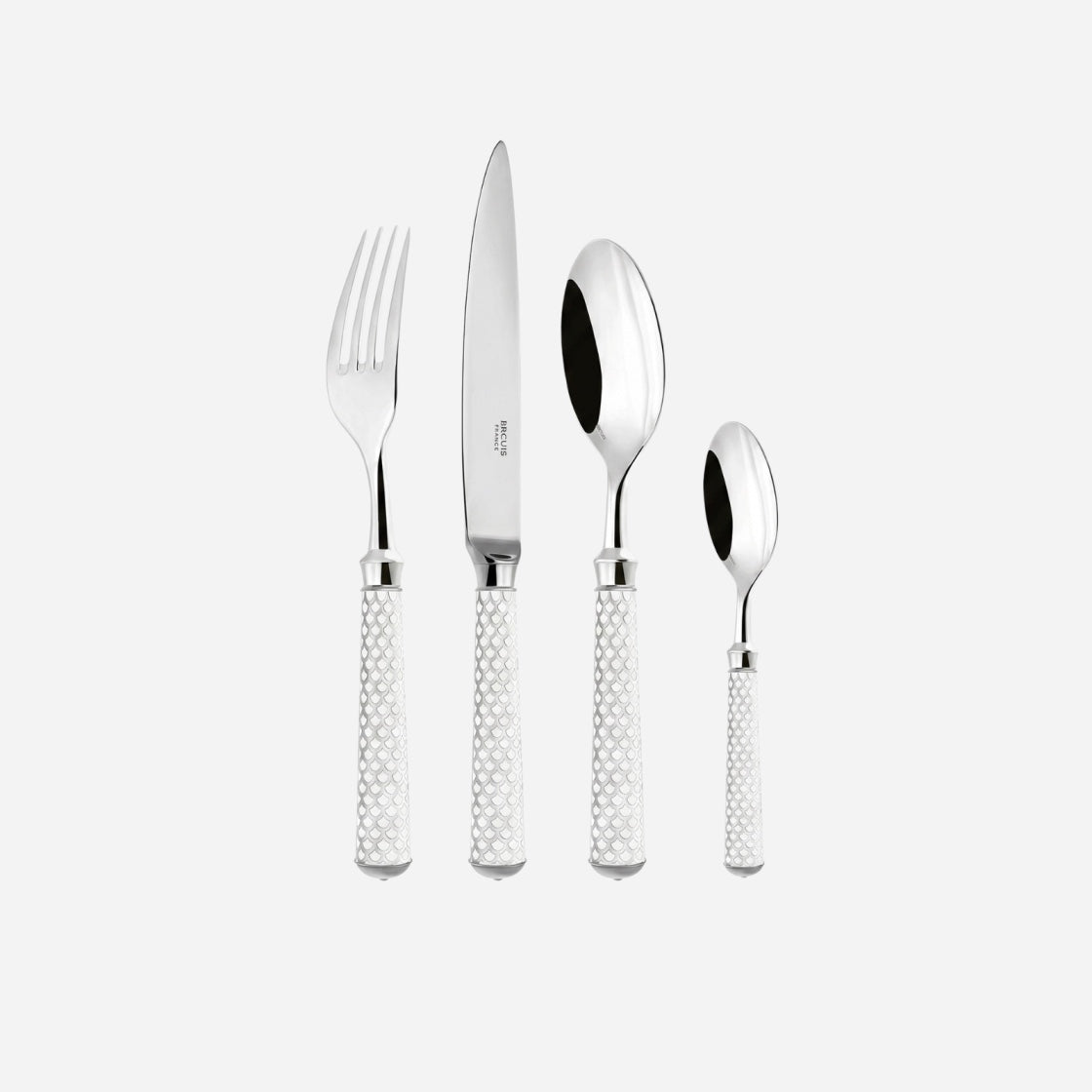 Arts Déco Coupole White Silver-Plated Cutlery - Set of 4