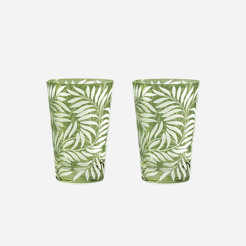 Fern Large Tumbler Green - Set of 2