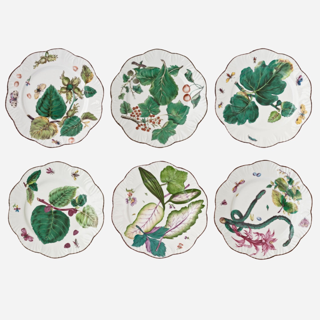 Feuillages Dinner Plates Style II - Set of 6