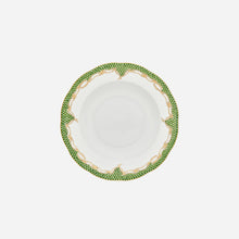 Load image into Gallery viewer, Fish Scale Green &amp; Gold Soup Plate

