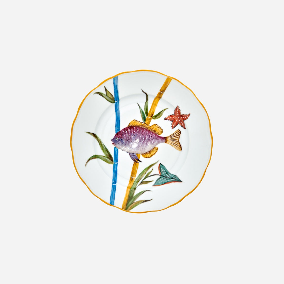 Fish & Bamboo Dessert Plate