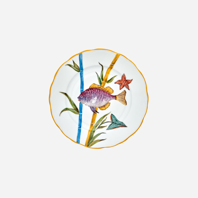 Fish & Bamboo Dessert Plate