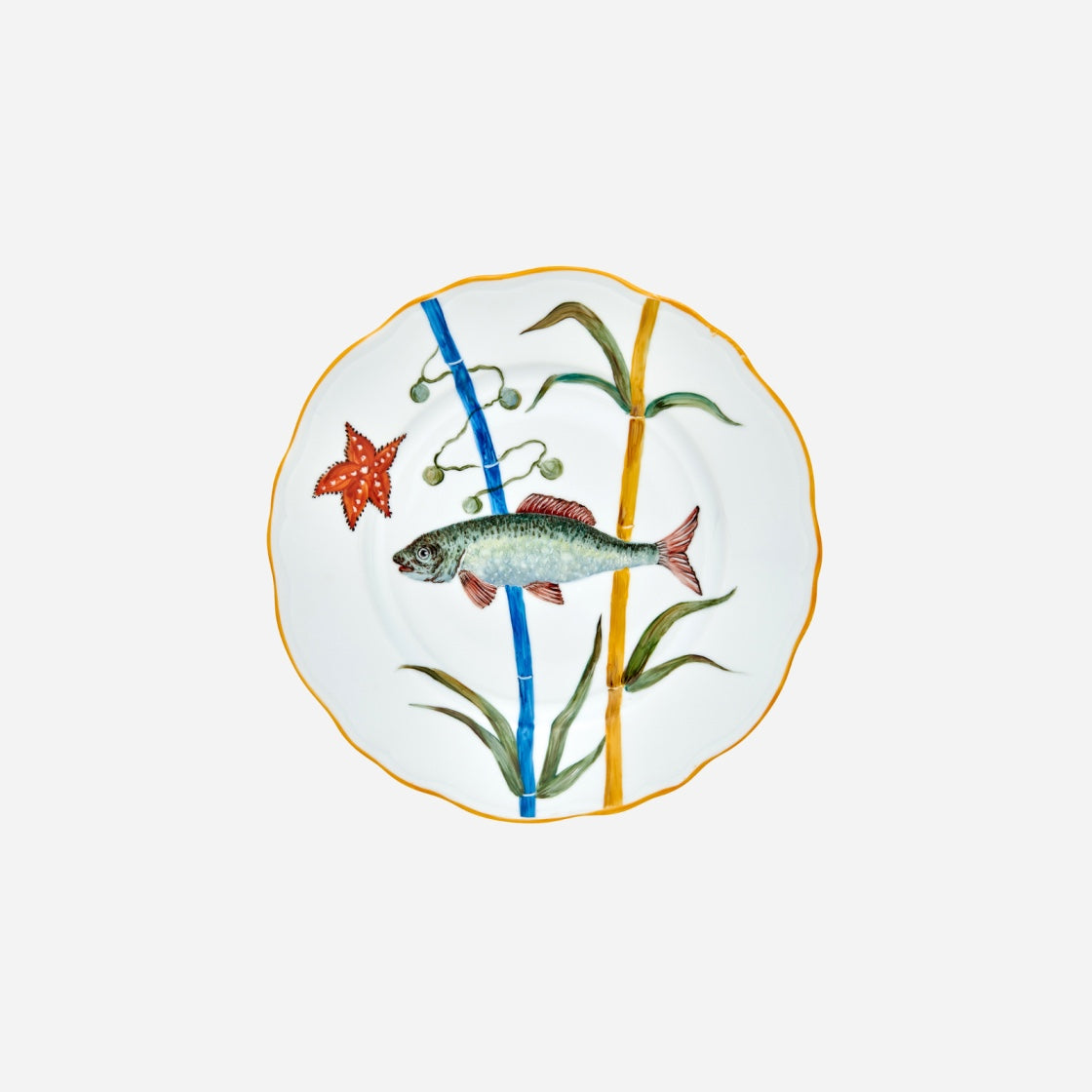 Fish & Bamboo Dinner Plate