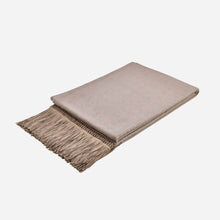 Flamenco Cashmere & Suede Throw Taupe