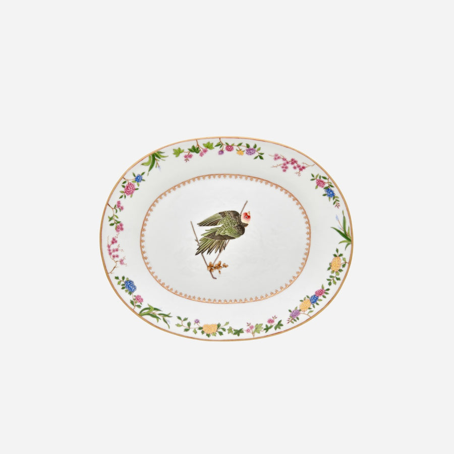 de Gournay Flora Britannica Large Oval Serving Platter