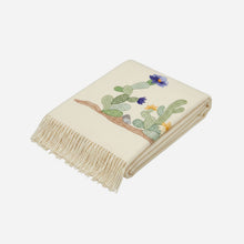 Flowered Cactus Wool Throw