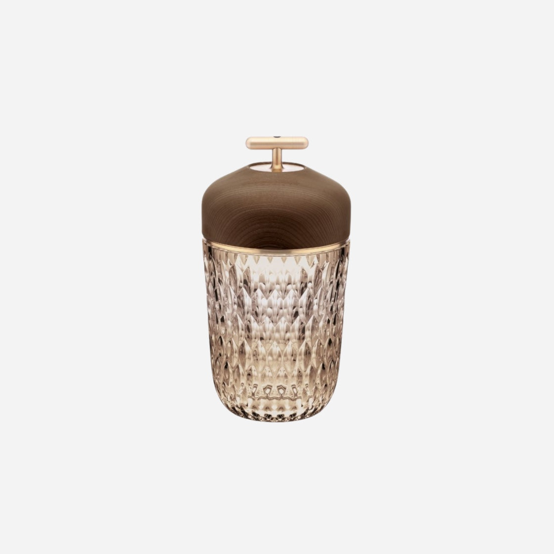 Folia Dark Wood Amber Portable Lamp