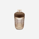Folia Dark Wood Amber Portable Lamp