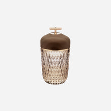 Folia Dark Wood Amber Portable Lamp