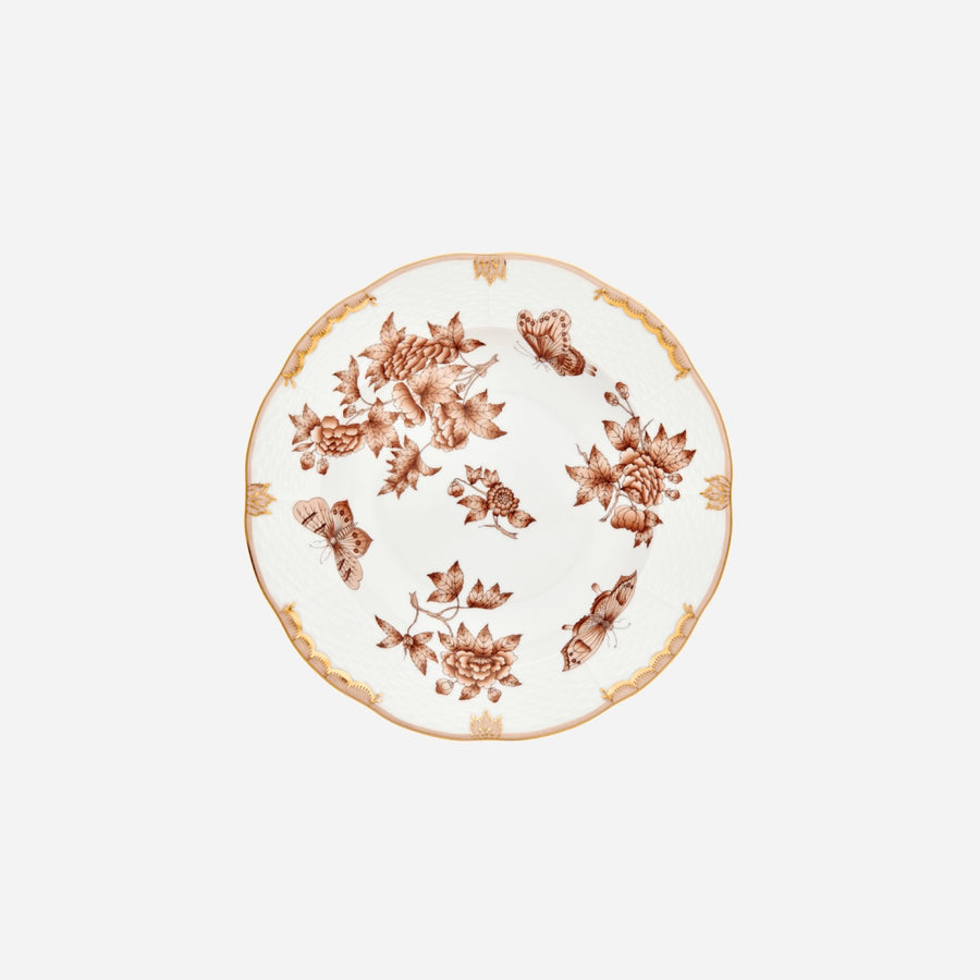 Herend Fortuna Soup Plate Antique Brown