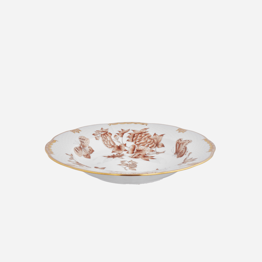 Herend Fortuna Soup Plate Antique Brown