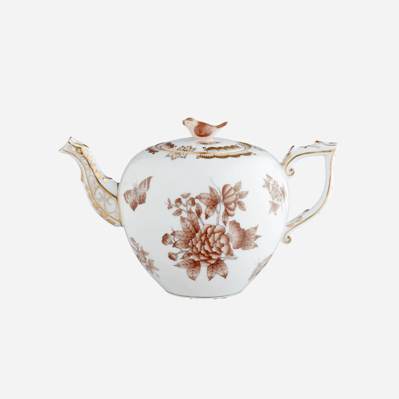Herend Fortuna Teapot Antique Brown
